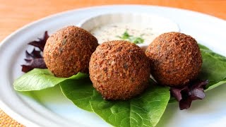 How to Make Falafel  Crispy Fried Garbanzo BeanChickpea Fritter Recipe [upl. by Earehc755]