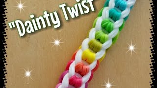 My New quotDainty Twistquot Rainbow Loom BraceletHow To Tutorial [upl. by Enerod791]