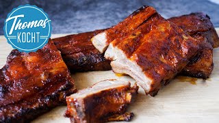 Spareribs im Backofen  einfach lecker und butterweich [upl. by Alethia]