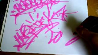 Como hacer una tag o firma de graffiti [upl. by Anikahs]