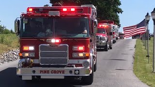 Apparatus Leaving Lebanon County Firefighters Parade 2018 [upl. by Sacul]