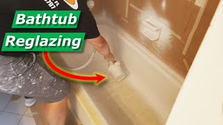 Bathtub Reglazing Like The Pros Tips For Beginners [upl. by Lihkin]