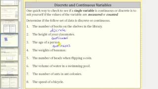 Introduction to Discrete and Continuous Variables [upl. by Boniface]