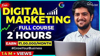 Digital Marketing Full Course for Beginners in 2 HOURS No Experience Needed  FREE [upl. by Cyrie446]