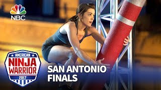 Kacy Catanzaro at the San Antonio City Finals  American Ninja Warrior 2017 [upl. by Mowbray656]