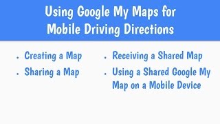 Driving Directions Using Google My Maps [upl. by Airretnahs]