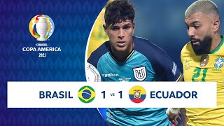 HIGHLIGHTS BRASIL 1  1 ECUADOR  COPA AMÉRICA 2021  270621 [upl. by Yllib]