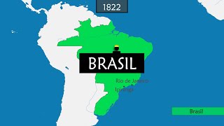 La Historia de Brasil  Resumen en mapas [upl. by Ardnod]