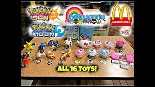 MCDONALDS Pokemon Sun amp Moon Hello Sanrio Happy Meal Toys Nov 2017 ALL 16 TOYS [upl. by Boice615]