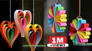 DIY PAPER CRAFT  Easy Wall Hanging Decoration  DIY Room Decoration Ideas At Home [upl. by Alethia]