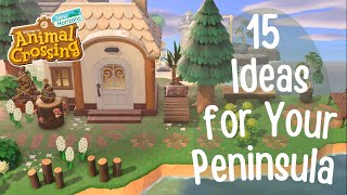 15 Beautiful ACNH Peninsula Designs to Inspire Your Island  Animal Crossing New Horizons [upl. by Lledniw]