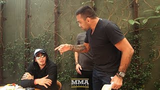 Tony Ferguson Fabricio Werdum Have to Be Separated at UFC 216 Media Lunch [upl. by Atnim568]