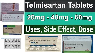 Telmisartan tablets 40 mg 20 mg 80 mg in Hindi  Pharmacology  uses side effect Dosage [upl. by Ras]