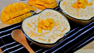 Mango Tapioca Recipe I Mango Sago Dessert l How to make Mango tapioca [upl. by Odrick75]