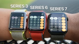 Apple Watch Series 7 Review Series 3 vs Series 6 vs Series 7 Should You Upgrade [upl. by Keifer372]