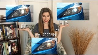 LED vs HID XENON vs HALOGEN  HEADLIGHTS COMPARED [upl. by Jeralee]