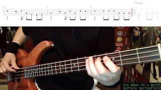 For What Its Worth by Buffalo Springfield  Bass Cover with Tabs PlayAlong [upl. by Fletcher611]