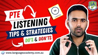 PTE Listening InDepth Tips amp Strategies  Dos and Donts  Time Management  Language Academy [upl. by Wenn226]