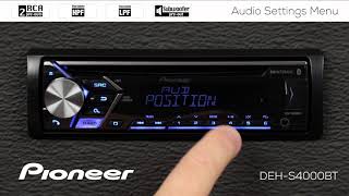 How To  Audio Settings Menu on Pioneer InDash Receivers 2018 [upl. by Annaes]