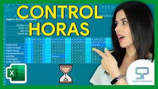 🕑 ➡ 🕥 Calcular HORAS TRABAJADAS en Excel ✅ Control de horas [upl. by Guss]