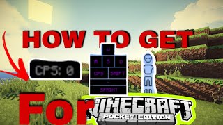 How To Get A CPS Counter For MCPE Texture Pack addon Minecraft Bedrock edition [upl. by Agle]