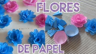 COMO FAZER FLORES DE PAPEL COM FORMA DE DOCINHO [upl. by Sonahpets843]