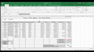 Excel Example of Travel Agency Spreadsheet [upl. by Aneelahs678]