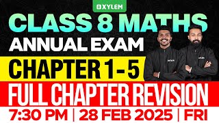 Class 8 Annual Exam  Maths  Chapter 15  Full Chapter Revision  Xylem Class 8 [upl. by Winfield124]