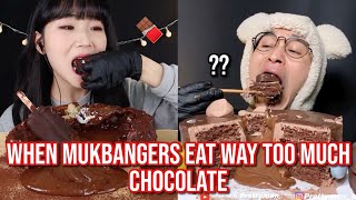 when mukbangers eat TOO much chocolate [upl. by Lashonda]