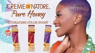 Creme Of Nature Pure Honey Hydrating Color Boost Education [upl. by Attenrad]