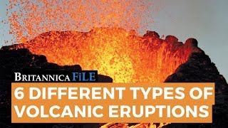 BRITANNICA FILE The 6 types of volcanic eruptions  Encyclopaedia Britannica [upl. by Ibbison]