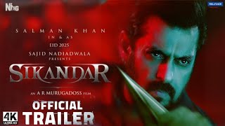 Sikandar  Official Trailer  Salman Khan  Sajid Nadiadwala  AR Murgadas  Sikandar Teaser [upl. by Naujad]