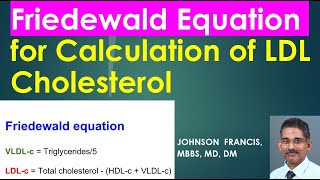 Friedewald Equation for Calculation of LDL Cholesterol [upl. by Kirk]