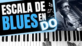 Cómo tocar escalas de blues en piano en Do [upl. by Garey895]