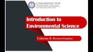 Topic 1 Introduction to Environmental Science [upl. by Carla122]