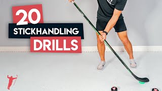 20 STICKHANDLING DRILLS YOU CAN DO AT HOME 🏒 [upl. by Rehoptsirhc]