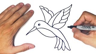 Cómo dibujar un Colibri Paso a Paso  Dibujo de Colibri [upl. by Matthei]