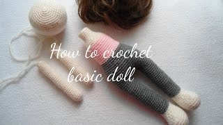 HOW TO CROCHET BASIC DOLL [upl. by Esinek]