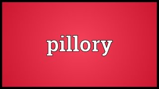 Pillory Meaning [upl. by Desmund]