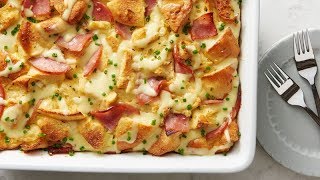 MakeAhead Eggs Benedict Casserole  Betty Crocker Recipe [upl. by Ahtenek]