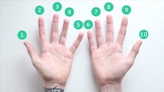 Nine times table  Multiplication hand trick [upl. by Erda]