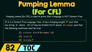 Pumping Lemma For Context Free Languages [upl. by Randal]