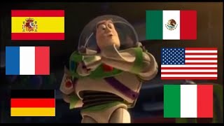 buzz lightyear hablando español en 6 idiomas [upl. by Leciram197]