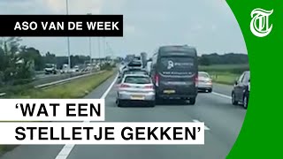 Krankzinnige situatie tussen twee opgefokte verkeersaso’s [upl. by Jacquenette]