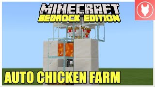 Minecraft Bedrock  The Smallest Automatic Chicken Farm Tutorial Xbox MCPE Windows 10 Switch [upl. by Onaicilef218]