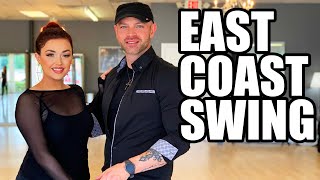 East Coast Swing Basic Steps  Beginner east coast swing [upl. by Llertnov]