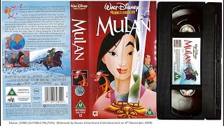 Mulan 8th November 1999 UK VHS [upl. by Revlis]