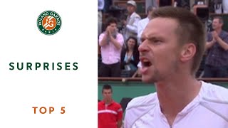 Top 5 Surprises  RolandGarros [upl. by Suoinuj]