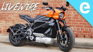 HarleyDavidson LiveWire electric motorcycle  Electreks review [upl. by Muir]