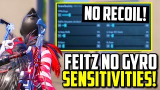 FEITZ NEW SENSITIVITY FOR BETTER HIP FIRE ACCURACY NO GYRO  PUBG Mobile [upl. by Marguerite]